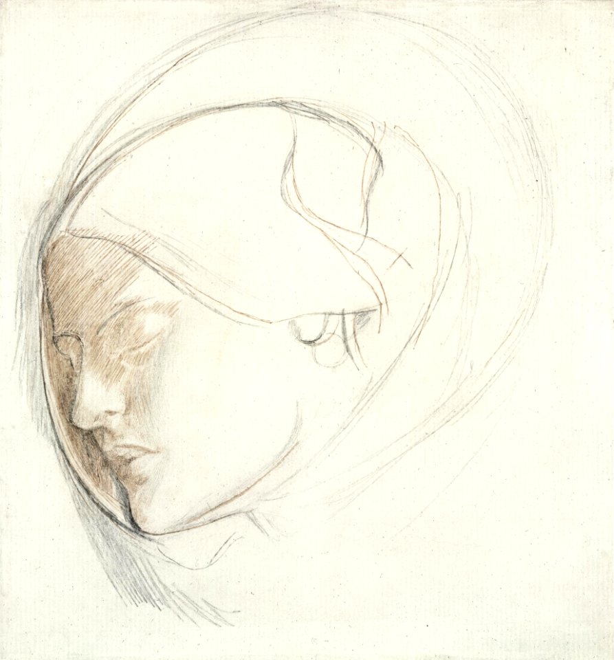 Dante Gabriel Rossetti - Found (study for head of woman)