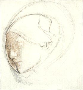 Dante Gabriel Rossetti - Found (study for head of woman)
