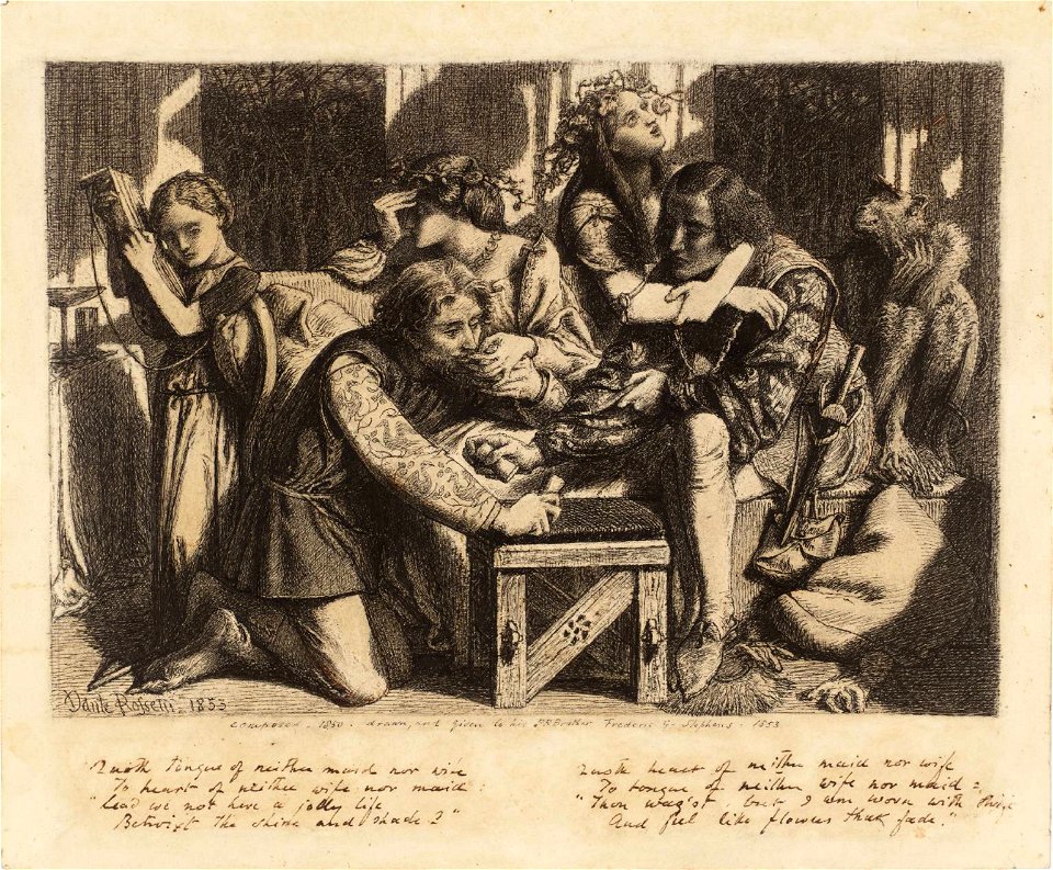 Dante Gabriel Rossetti - Hesterna Rosa (1853)