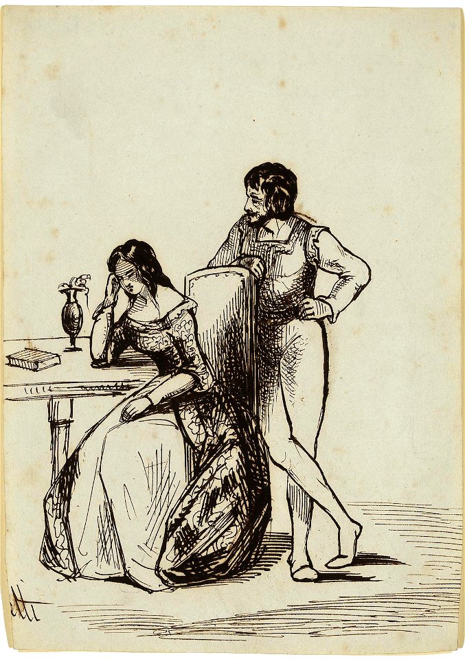 Dante Gabriel Rossetti - Illustration to The Tales of Sorrentino
