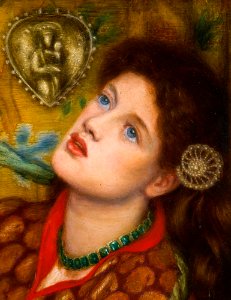 Dante Gabriel Rossetti - A Christmas Carol (detail 2). Free illustration for personal and commercial use.