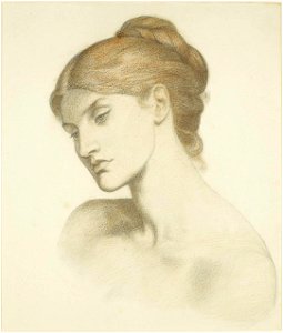 Dante Gabriel Rossetti - Lady Lilith - Study for the Head. Free illustration for personal and commercial use.
