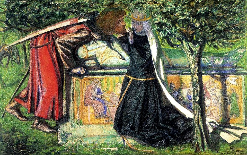 Dante Gabriel Rossetti - Arthur's Tomb (1855)