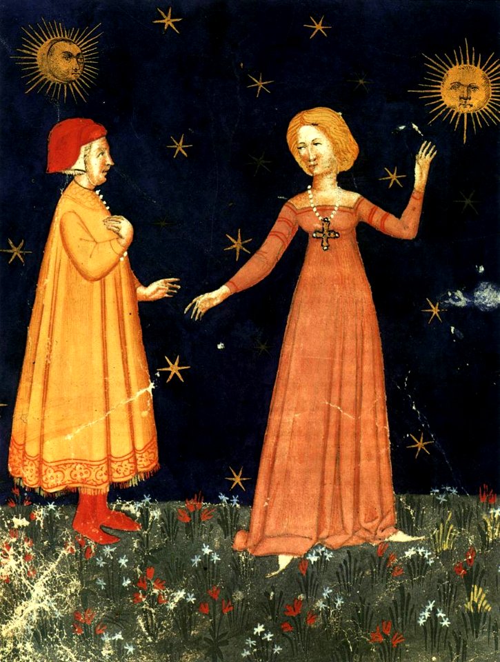 Dante e Beatrice - Divina Commedia (Folio 53v)