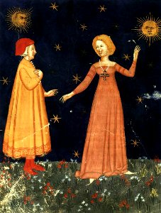 Dante e Beatrice - Divina Commedia (Folio 53v)