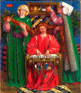 Dante Gabriel Rossetti - A Christmas Carol (1857-8). Free illustration for personal and commercial use.