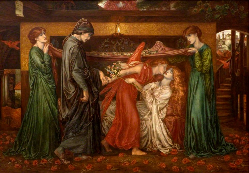Dante Gabriel Rossetti - Dante's Dream on the Day of the Death of Beatrice (1880)