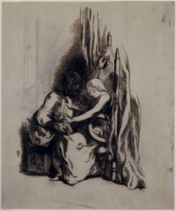 Dante Gabriel Rossetti - Paolo and Francesca da Rimini (1846-1848 circa)