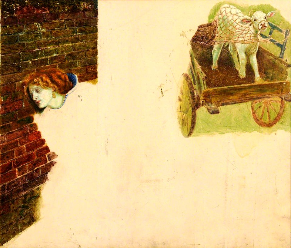 Dante Gabriel Rossetti - Found (study for calf)