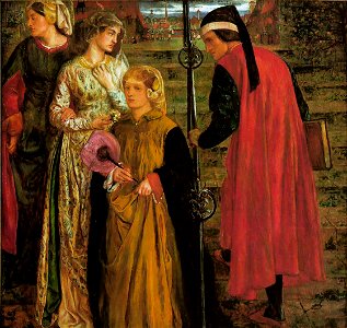 Dante Gabriel Rossetti - Salutation of Beatrice - 1. Free illustration for personal and commercial use.