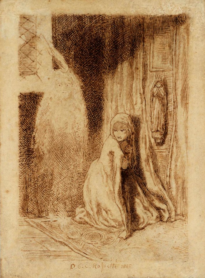 Dante Gabriel Rossetti - Faust - Margaret in the Church