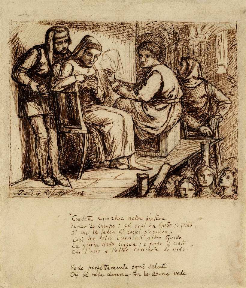 Study for `Giotto Painting the Portrait of Dante'