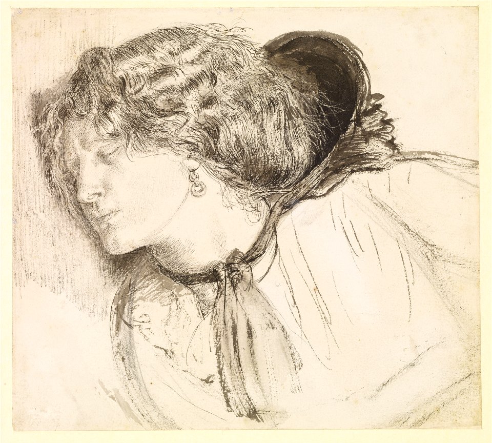 Dante Gabriel Rossetti - Found - Study for the Head of the Girl - Google Art Project