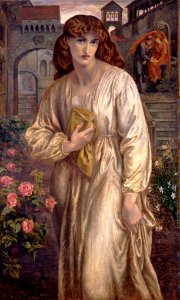 Dante Gabriel Rossetti - Salutation of Beatrice - Google Art Project. Free illustration for personal and commercial use.