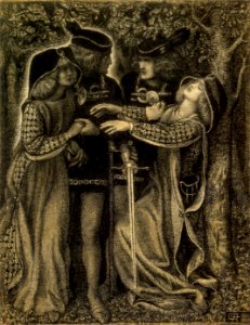 Dante Gabriel Rossetti - How They Met Themselves (1851-60)