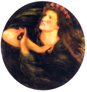 Dante Gabriel Rossetti - La Castagnetta. Free illustration for personal and commercial use.