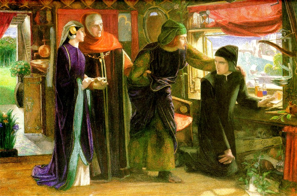 Dante Gabriel Rossetti - The First Anniversary of the Death of Beatrice (1853)