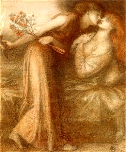 Dante Gabriel Rossetti - Io Sono in Pace. Free illustration for personal and commercial use.