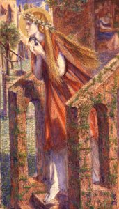 Dante Gabriel Rossetti - Mary Magdalene leaving the house feasting