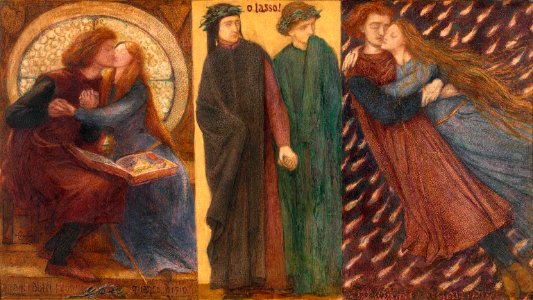 Dante Gabriel Rossetti - Paolo and Francesca da Rimini (1855)