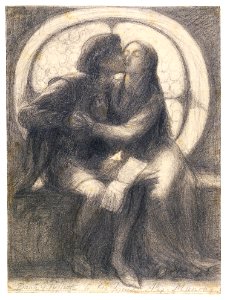 Dante Gabriel Rossetti - Paolo and Francesca da Rimini (study)