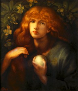Dante Gabriel Rossetti - Mary Magdalene (1877). Free illustration for personal and commercial use.