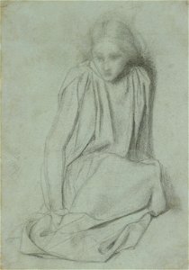 Dante Gabriel Rossetti, sketch for Ecce Ancilla Domini