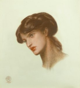Dante Gabriel Rossetti - Study for Dante's Dream - Mrs. Stillman. Free illustration for personal and commercial use.