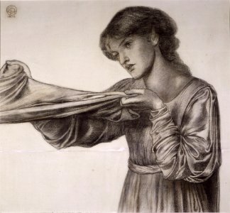 Dante Gabriel Rossetti - Study of a Pallbearer for Dante's Dream. Free illustration for personal and commercial use.