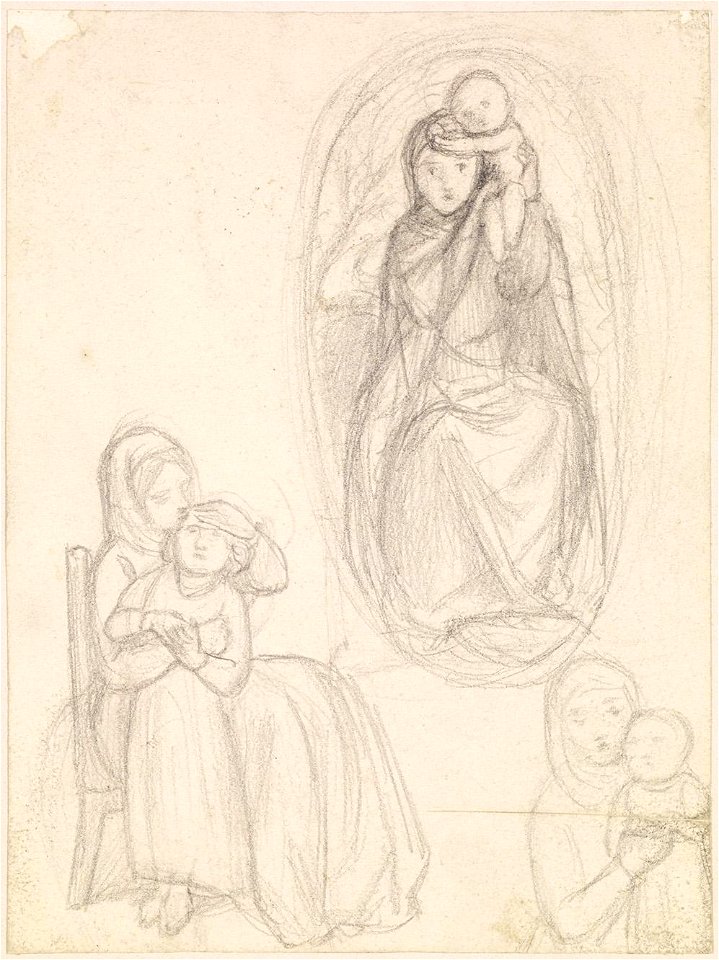 Dante Gabriel Rossetti - Sketches of the Virgin and Child