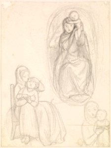 Dante Gabriel Rossetti - Sketches of the Virgin and Child