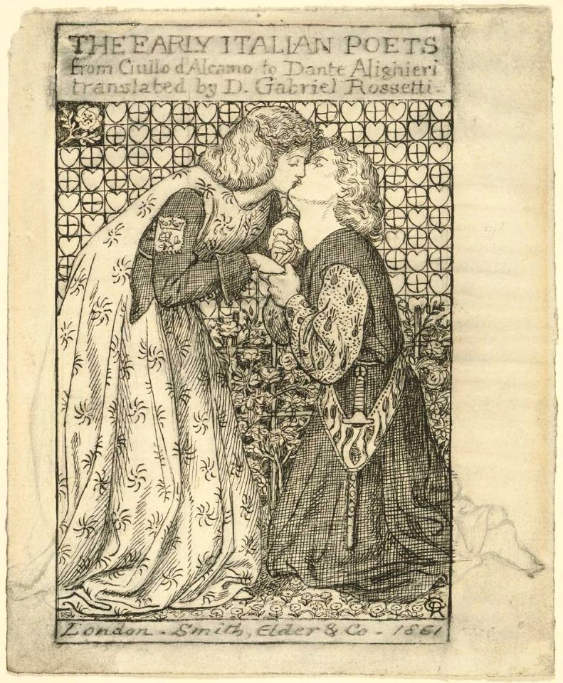 Dante Gabriel Rossetti - The Early Italian Poets (study for titlepage) 02