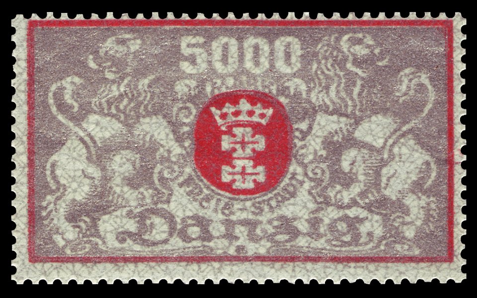 Danzig 1923 122 großes Staatswappen