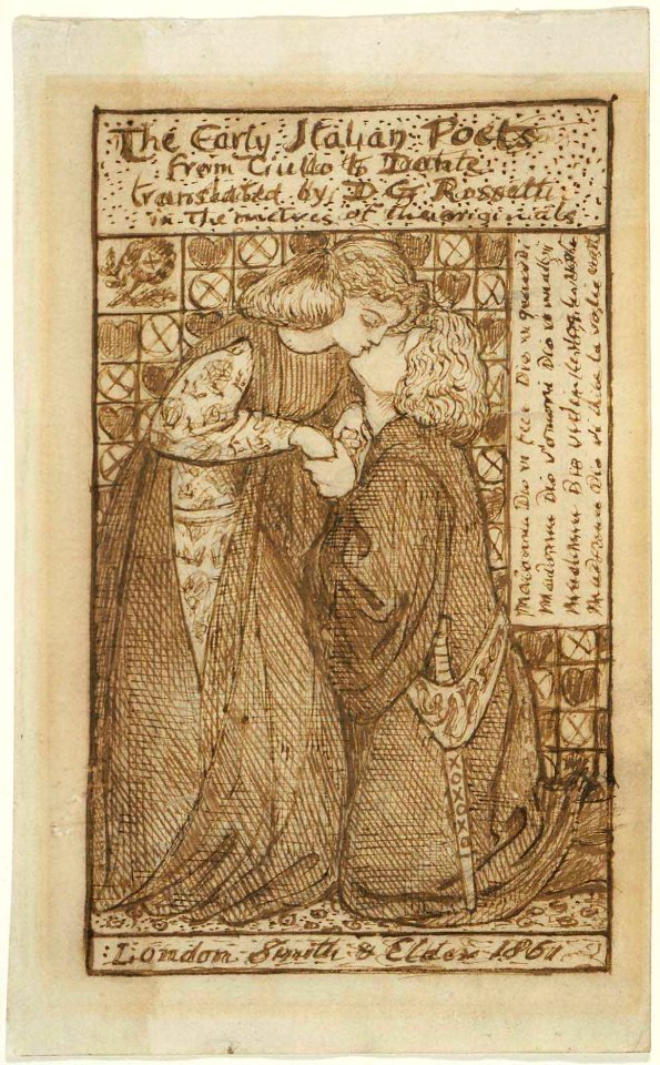 Dante Gabriel Rossetti - The Early Italian Poets (study for titlepage) 01