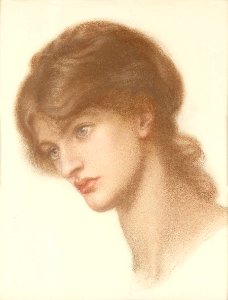 Dante Gabriel Rossetti - Study for Dante's Dream - Marie Spartali. Free illustration for personal and commercial use.