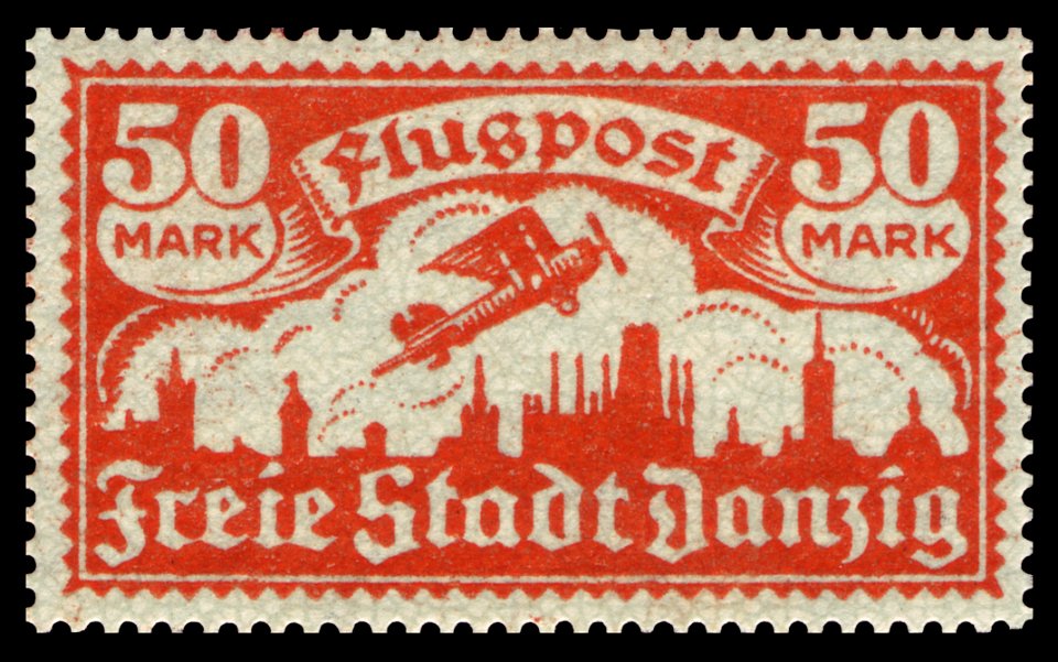 Danzig 1923 134 Flugpost