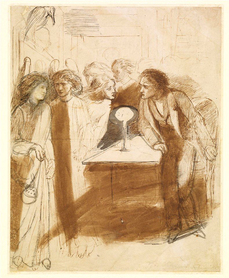 Dante Gabriel Rossetti - The Raven - Angel Footfalls - Google Art Project