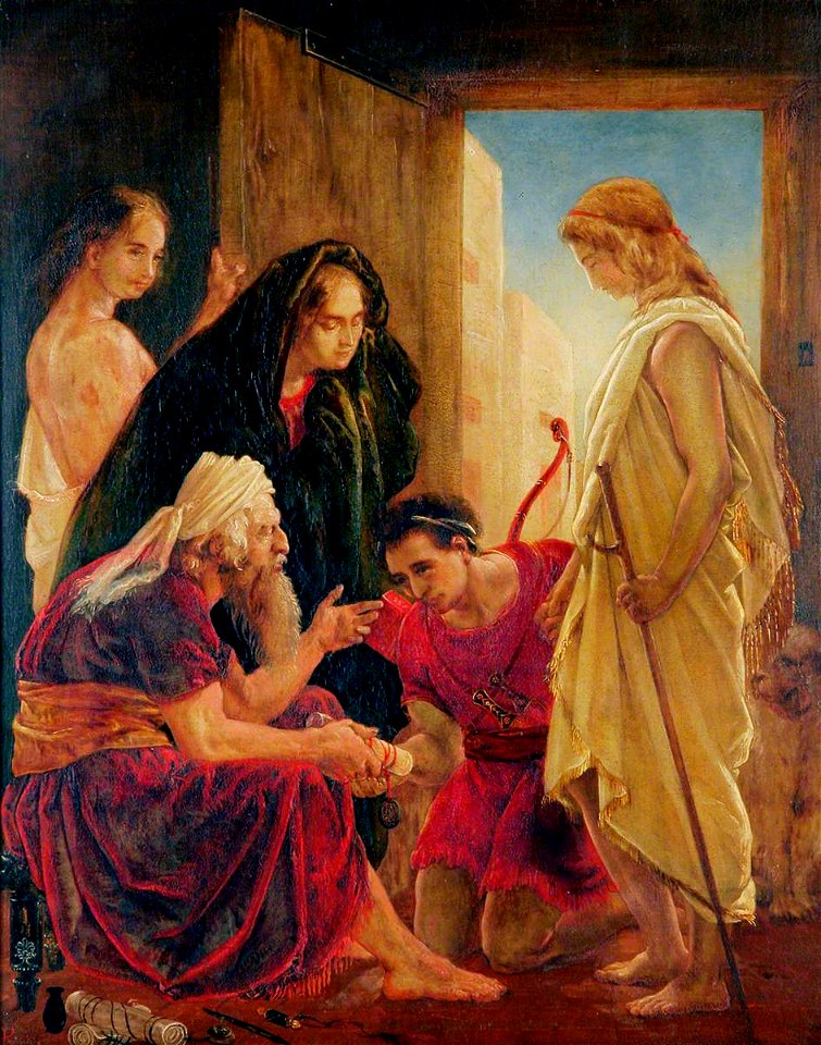 Dante Gabriel Rossetti - Tobias in the House of His Father and Mother