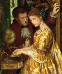 Dante Gabriel Rossetti - Washing Hands. Free illustration for personal and commercial use.