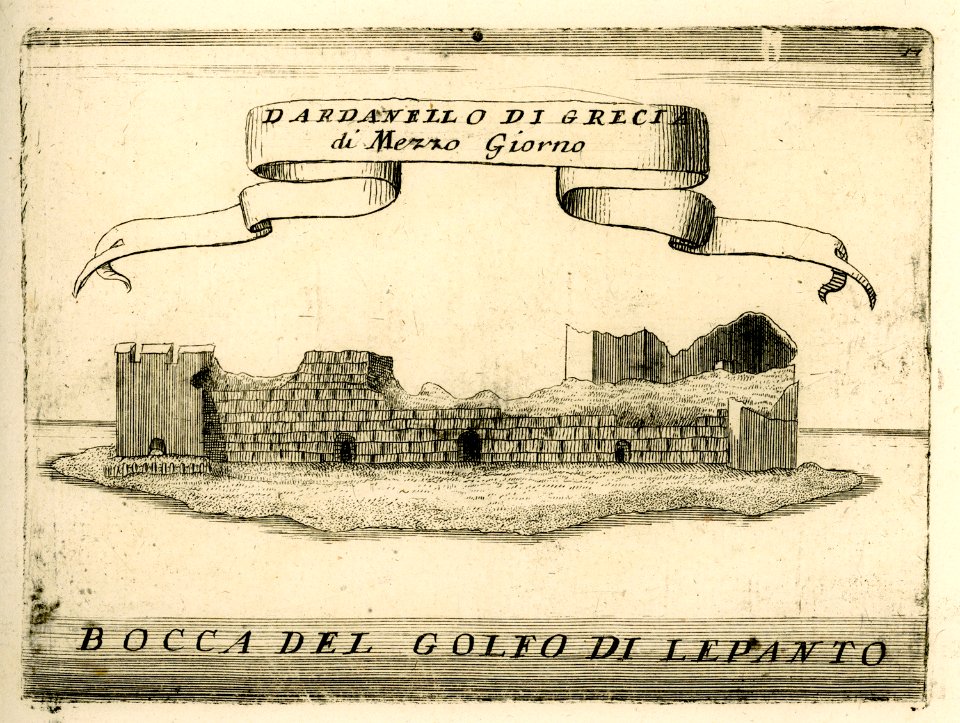 Dardanello di Grecia di Mezzo Giorno - Coronelli Vincenzo - 1688