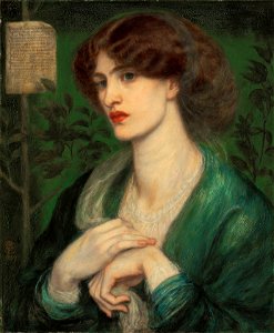 Dante Gabriel Rossetti The Salutation of Beatrice 1869. Free illustration for personal and commercial use.