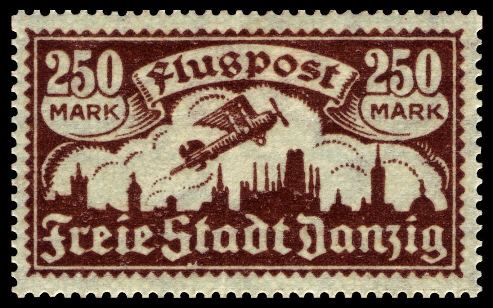 Danzig 1923 136 Flugpost