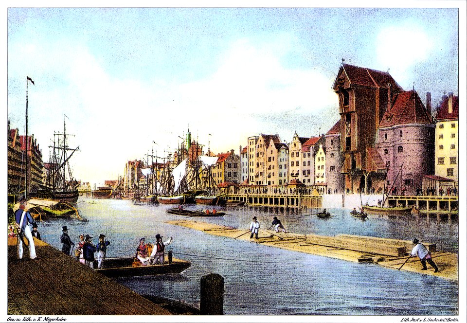 Danzig Lange Bruecke c1850