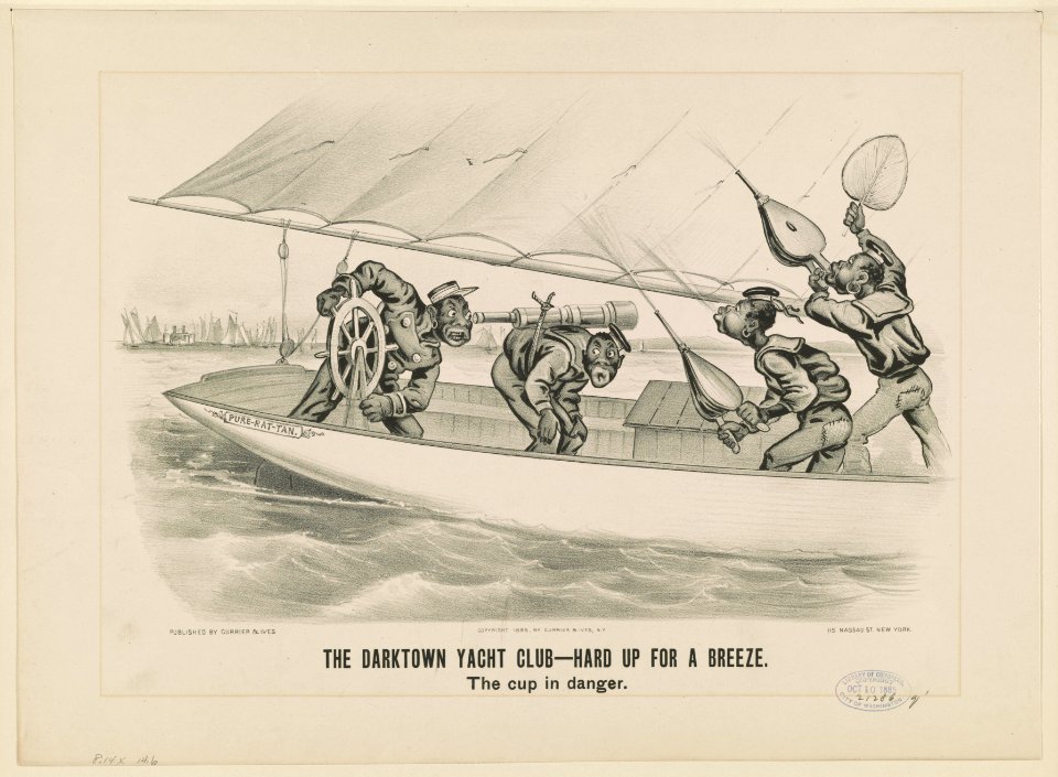 Darktown yacht club-hard up for a breeze- The cup in danger LCCN91791059