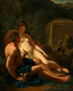 Daphnis and Cloe in a wooded landscape