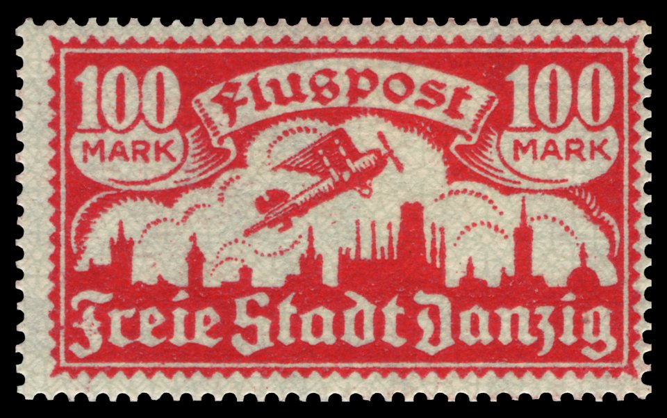 Danzig 1923 135 Flugpost