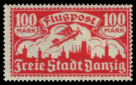 Danzig 1923 135 Flugpost