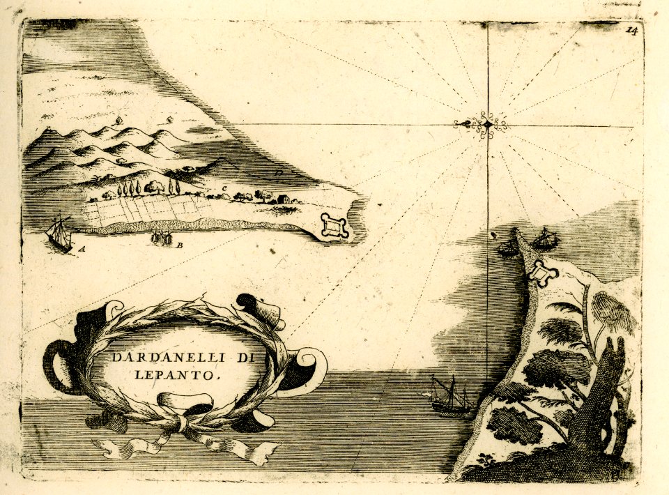 Dardanelli di Lepanto - Coronelli Vincenzo - 1688
