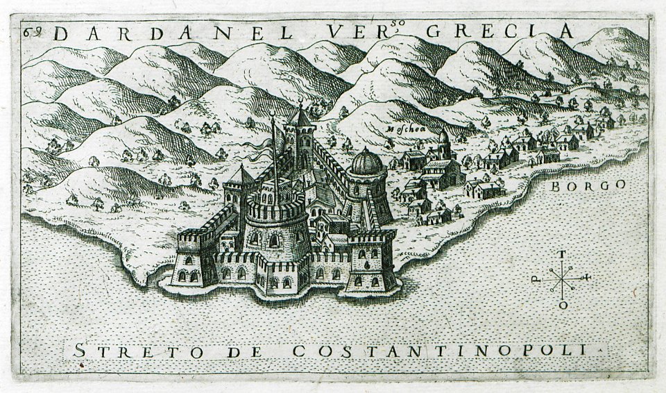 Dardanel verso Grecia Streto de Constantinopoli - Rosaccio Giuseppe - 1598
