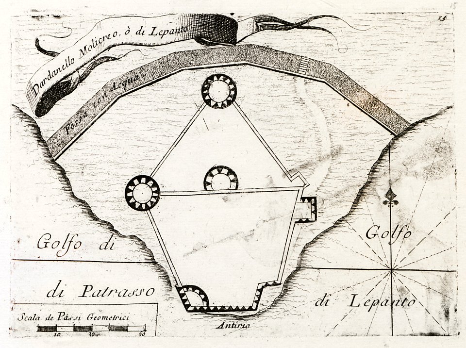 Dardanello Molicreo, o di Lepanto - Coronelli Vincenzo - 1686